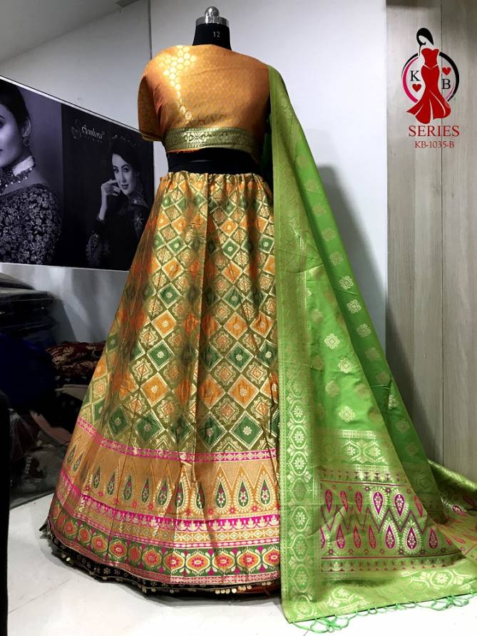 KB Latest Banarasi Jacquard Designer Wedding And Festival Wear Lehenga Collection 