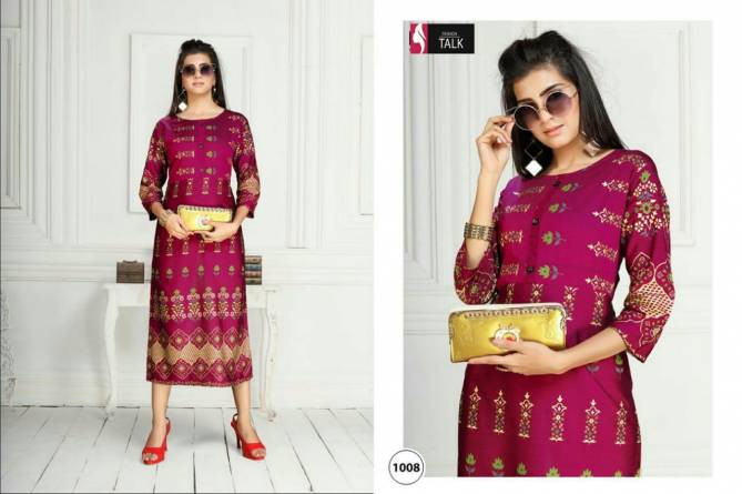 Ft Swiss Latest Fancy Casual Wear Heavy Rayon Printed Designer Kurtis Collection
