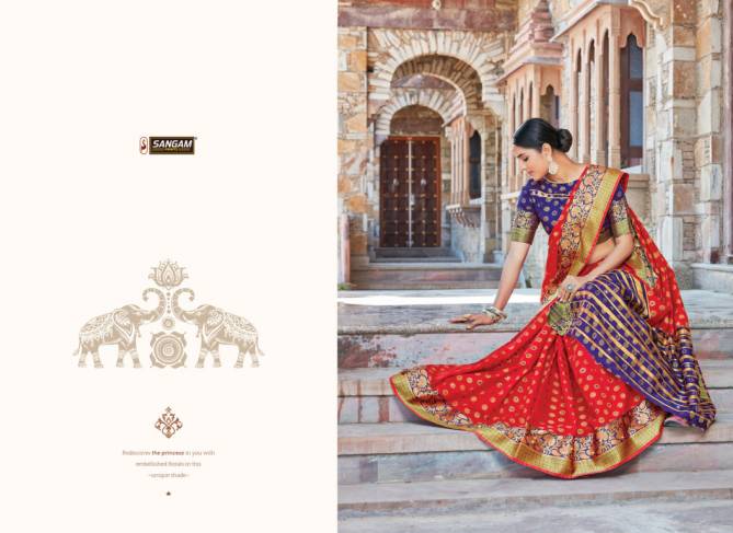 Sangam Libaas Latest Fancy Designer Festive Wear Silk Sarees Collection
