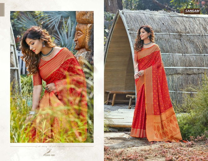 Sangam Patan Patola fancy Festive Wear Printed Designer Patola Silk Sarees Collection
