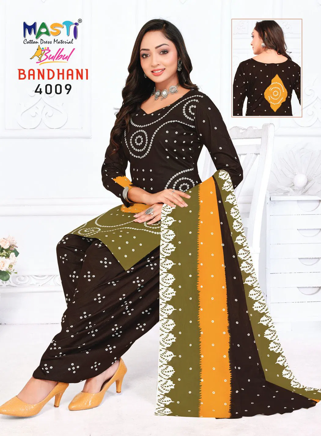 Masti Bulbul Bandhani Vol 04 Printed Bandhani Dress Material Collection