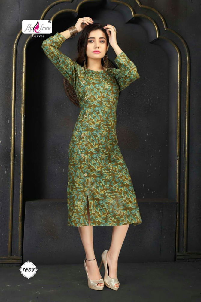 Fly Free Suduko 2 Latest Fancy Designer Stylish Casual Wear	Rayon Long Kurti Collection
