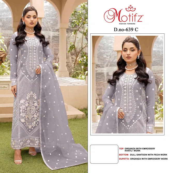 639 By Motifz Orangza Embroidery Pakistani Suits Wholesale Shop In Surat