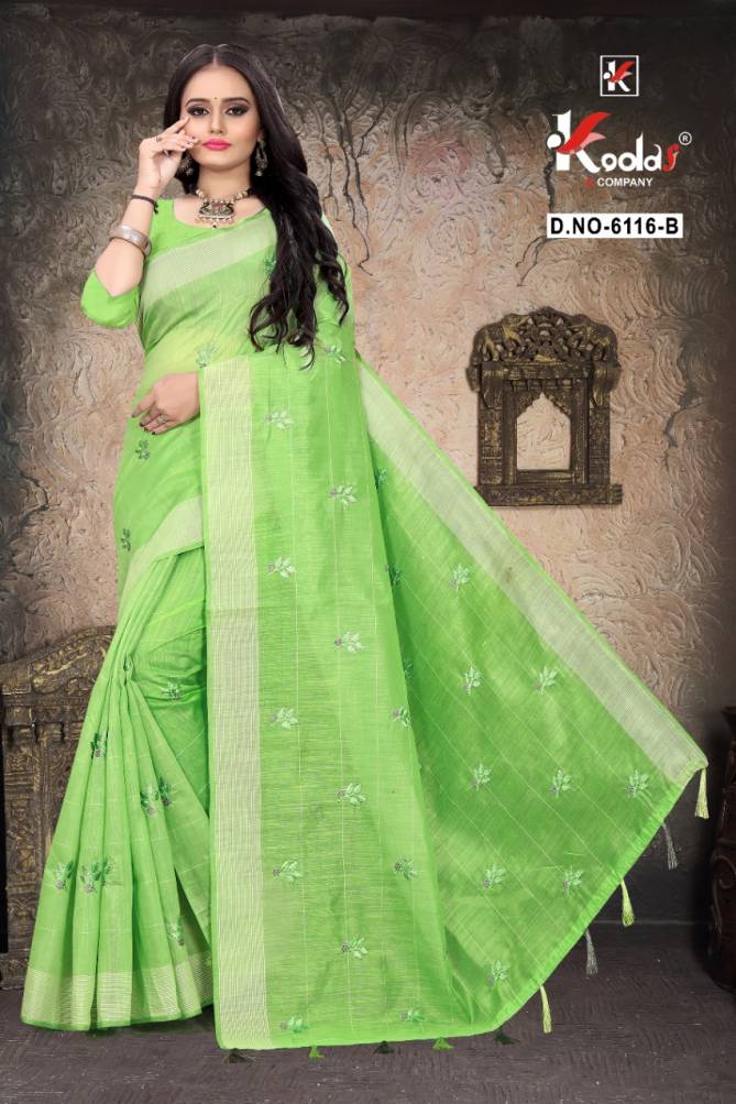 Ruhani 6116 Fancy Casual Wear Cotton Designer Sarees Collection
