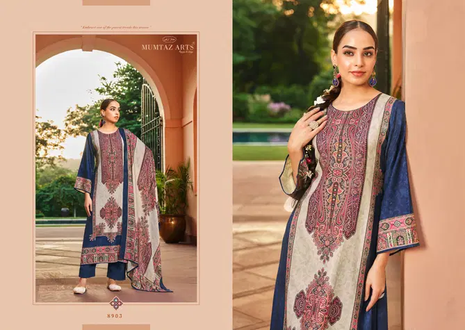 Shiringar By Mumtaz Pashmina Digital Printed Embroidery Dress Material Orders In India