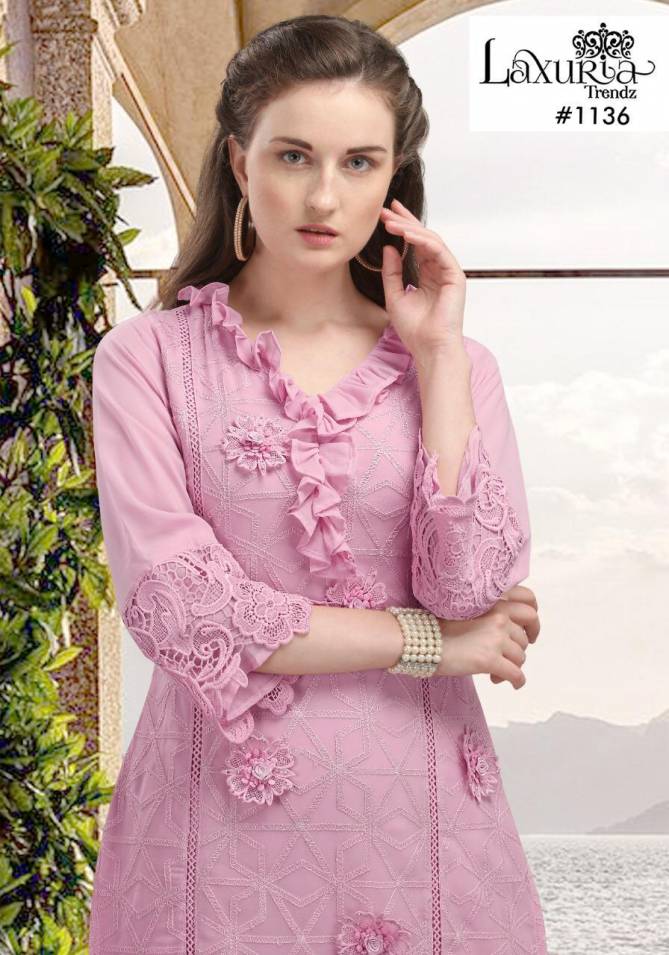 Luxury pret Collection 1136 Latest Fancy Party And Festive Wear Designer Tops With Bottom Collection
