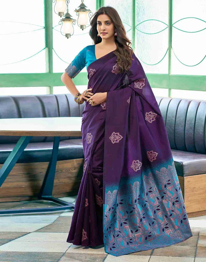 KT 136 Designer Banarasi Soft Silk Sarees Wholesale Price In Surat