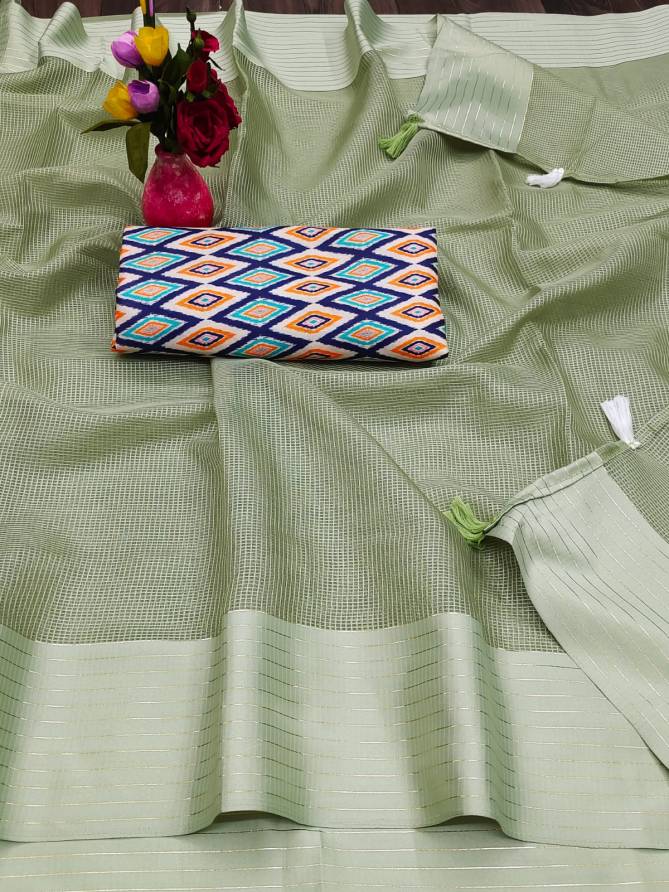 Kota Doria 01 Regular Wear Jute Cotton Silk Printed Saree Collection