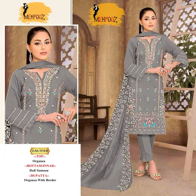 AA 1019 By Mehfooz Pakistani Salwar Suit Wholesalers In Delhi