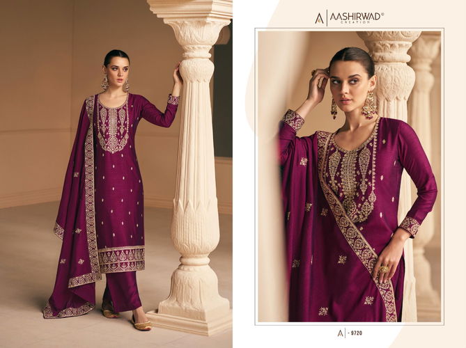 Aashirwad Gulkand Geetika Premium Silk Designer Salwar Kameez Catalog