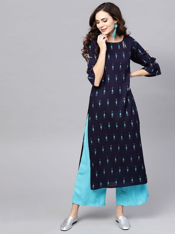 Mastani Latest Fancy Ethnic Wear Pure Rayon Printed Kurtia With Bottom Collection