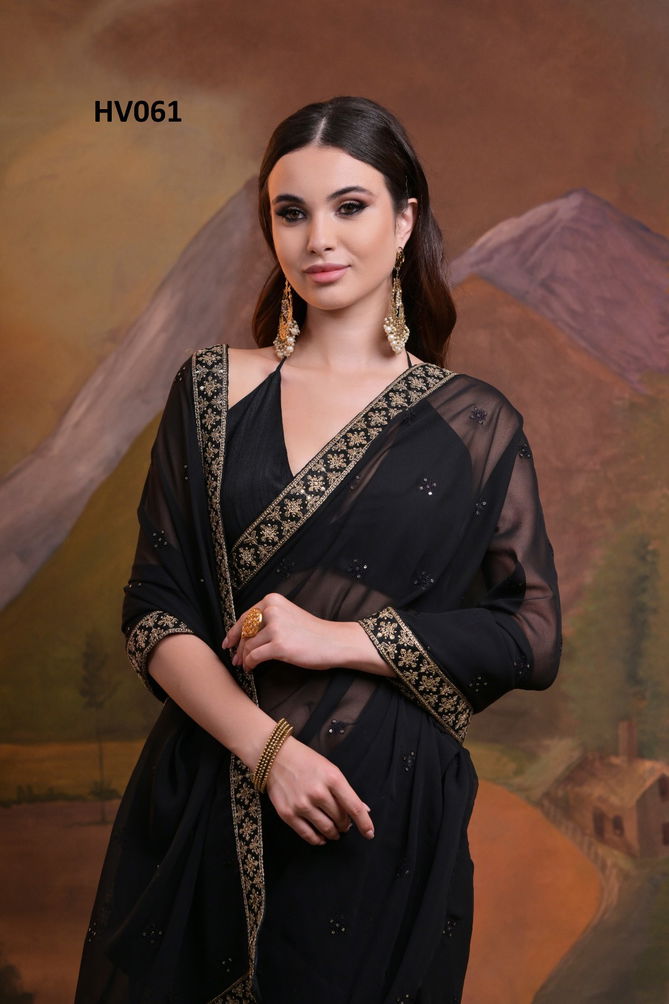 Tempo By Fashion Berry Georgette Party Wear Sarees Suppliers In India