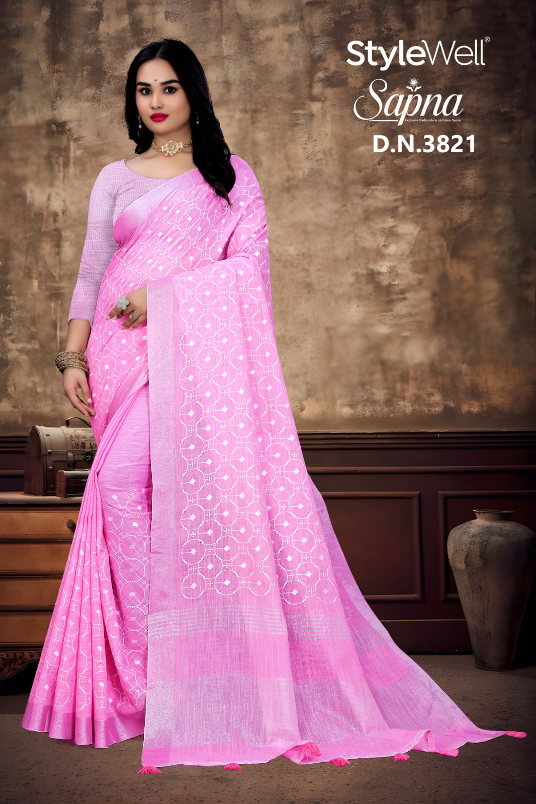 Sapna By Stylewell Linan Cotton Designer Sarees Wholesalers In Delhi