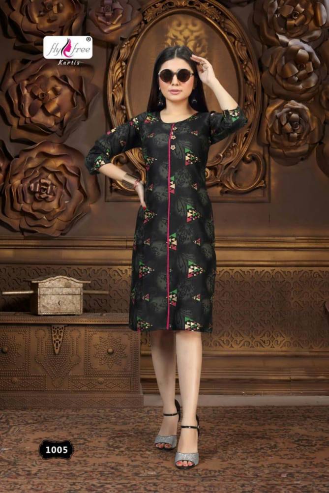Fly Free Mehak Latest Fancy Designer Casual Wear Rayon Printed Kurti Collection