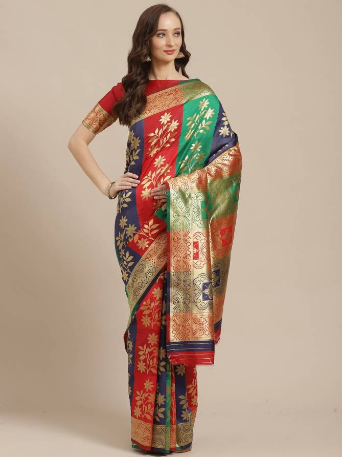Banarasi Silk Beautiful Designer Printed Saree collection