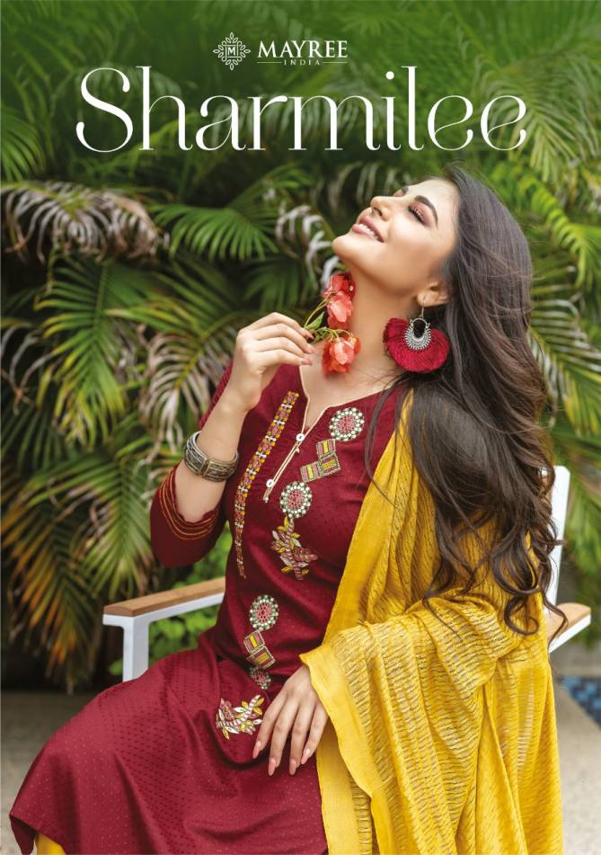 Mayree Sharmilee Fancy Festive Wear Rayon Embroidered Ready Made Collection
