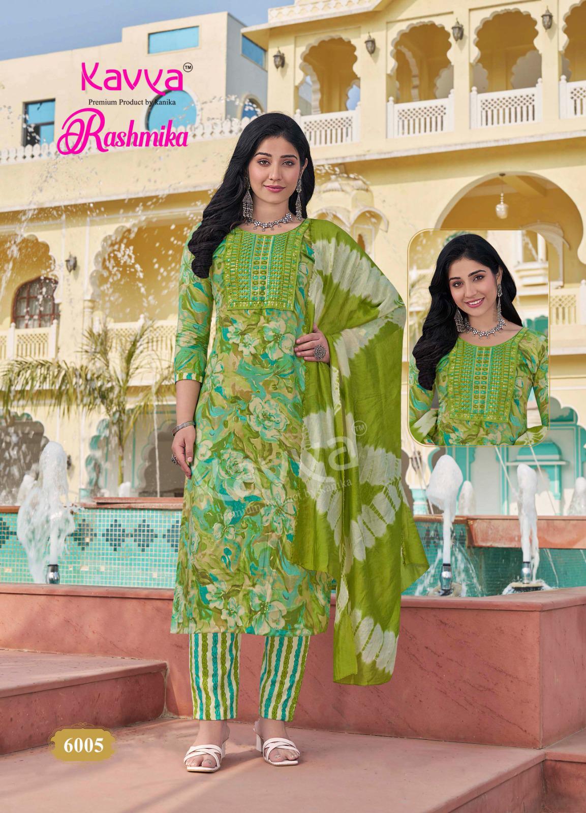 Rashmika Vol 6 By Kavya Rayon Foil Printed Kurti With Bottom Dupatta Wholesale Price