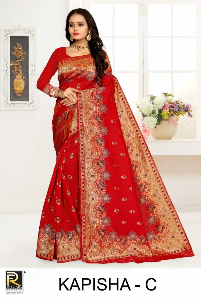 Ronisha Kapisha Latest Designer Premium Silk Fancy Casual Wear Saree Collection
