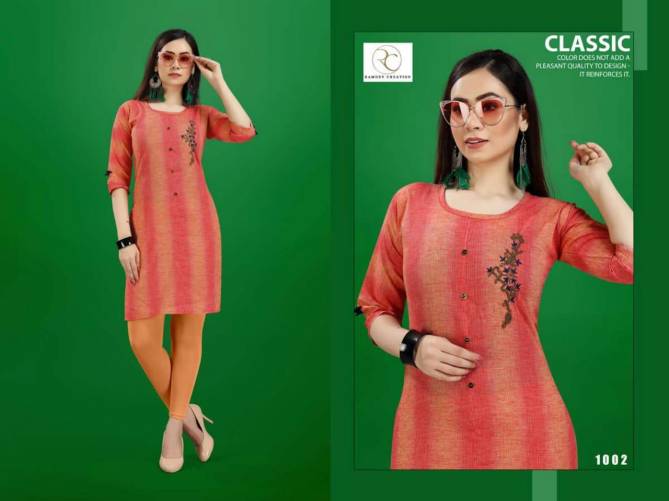 Rc Creative 1 Latest Printed Daily Wear Designer Short Rayon Kurtis Collection
