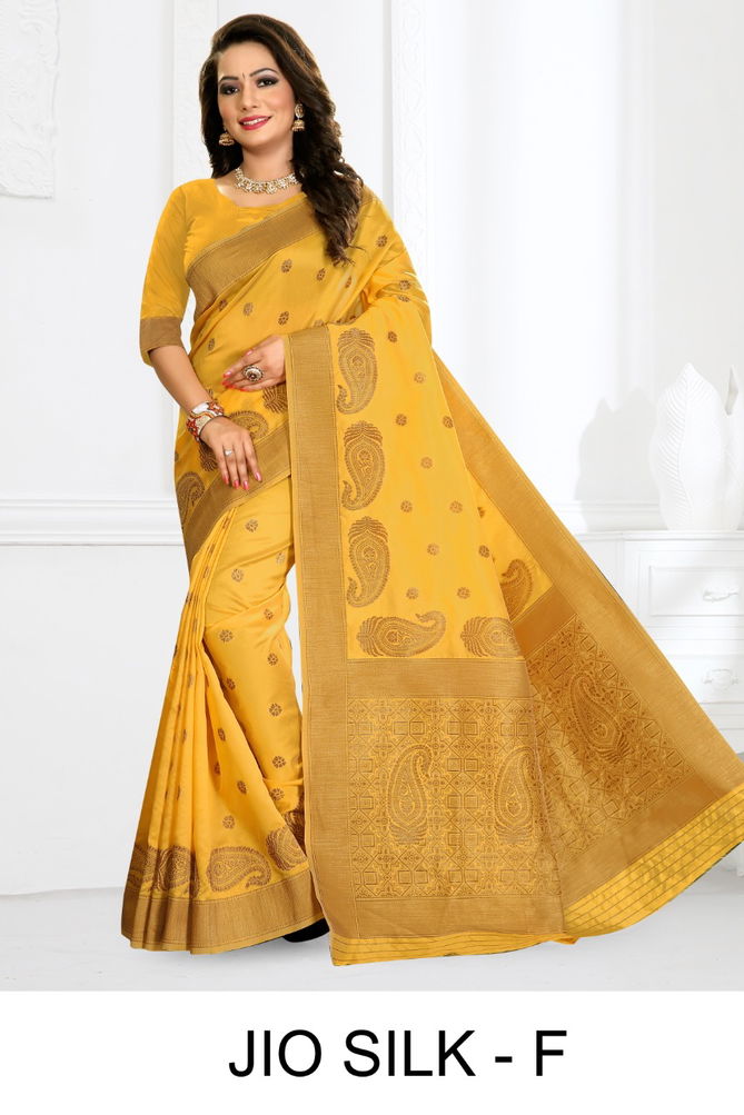 Ronisha Jio Silk Latest Fancy Casual Wear Premium Silk Sarees Collection
