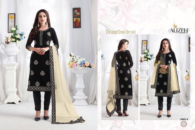 Alizeh Zaida Vol 1 Sequin Embroidered Straight Cut Pant Style Designer Festive Wear Salwar Suit Collection 