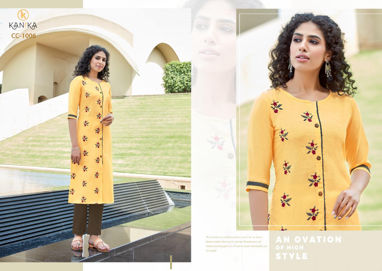 Kanika Cotton Candy Latest Designer Formal Wear Rubby Silk With Embroidery Work Kurtis With Bottom Collection
