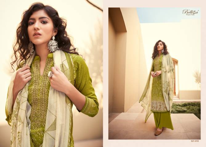 Belliza Bliss 2 Designer Festive Wear Jam Cotton Print With Embroidery Dress Material Collection
