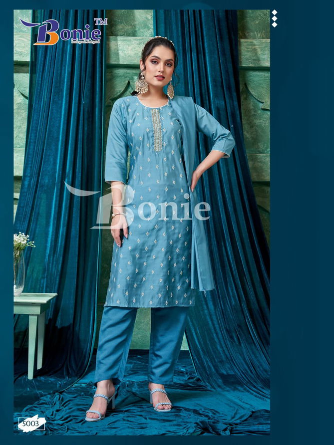 Flora 5 By Bonie Silk Kurti Bottom With Dupatta Catalog