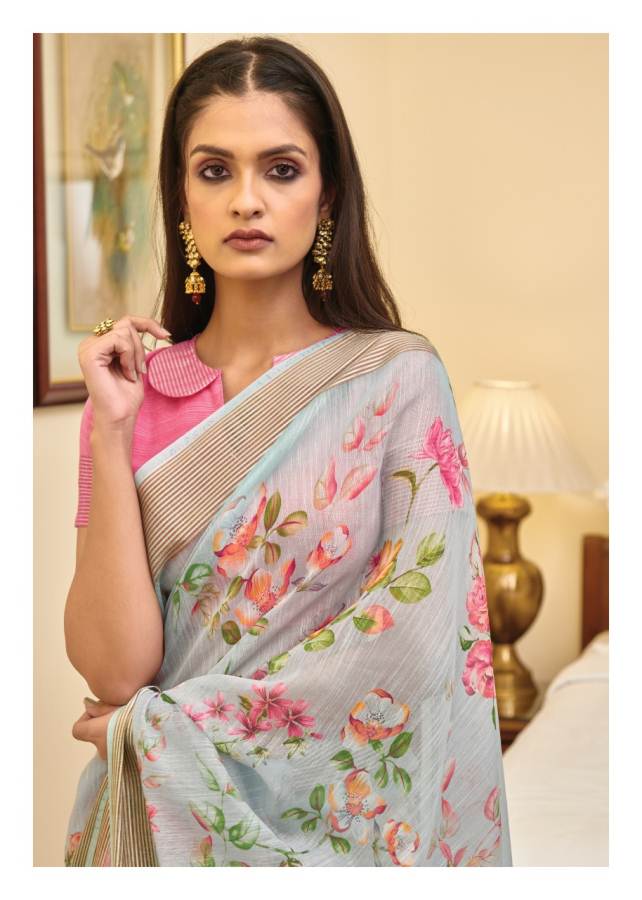 Shangrila Jaipuri Linen Vol 4 Latest Designer Printed Linen Cotton Casual Wear Saree Collection 