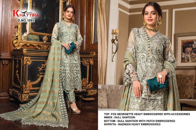 Khayyira Alzohaib 1 Latest Fancy Designer Heavy Festive Wear Faux Georgette Pakistani Salwar Suits Collection
