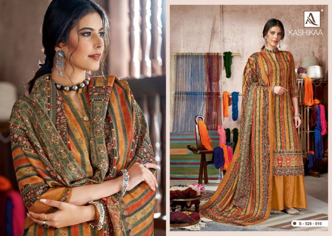 Alok Kashikaa Edition 2 Exclusive Designer Pure Pashmina Digital Printed With Swarovski Diamond Work Winter Dress Material Collection 