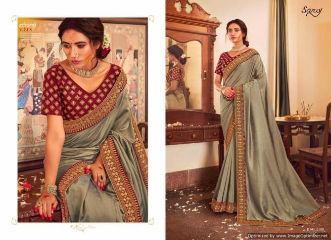 Saroj Afreen Exclusive Designer Vichitra Silk Festive Wear Saree Collection