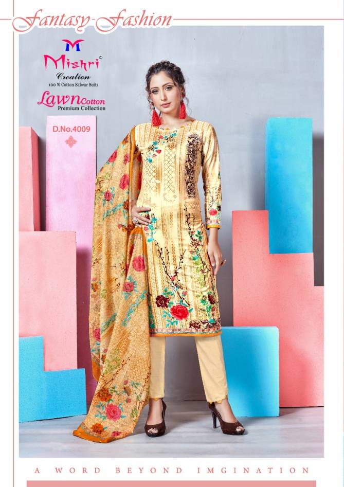 Mishri Lawn Cotton Latest Designer Casual Wear Pure Lawn Cotton Dress Material Collection 