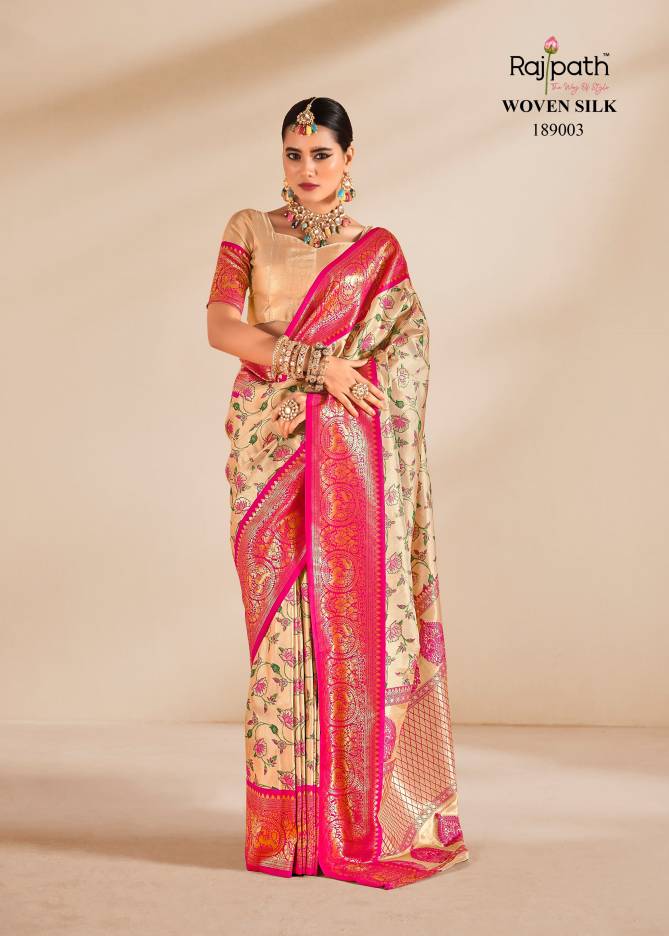 Satrangi Silk By Rajpath Tissue Silk Saree Wholesale In India