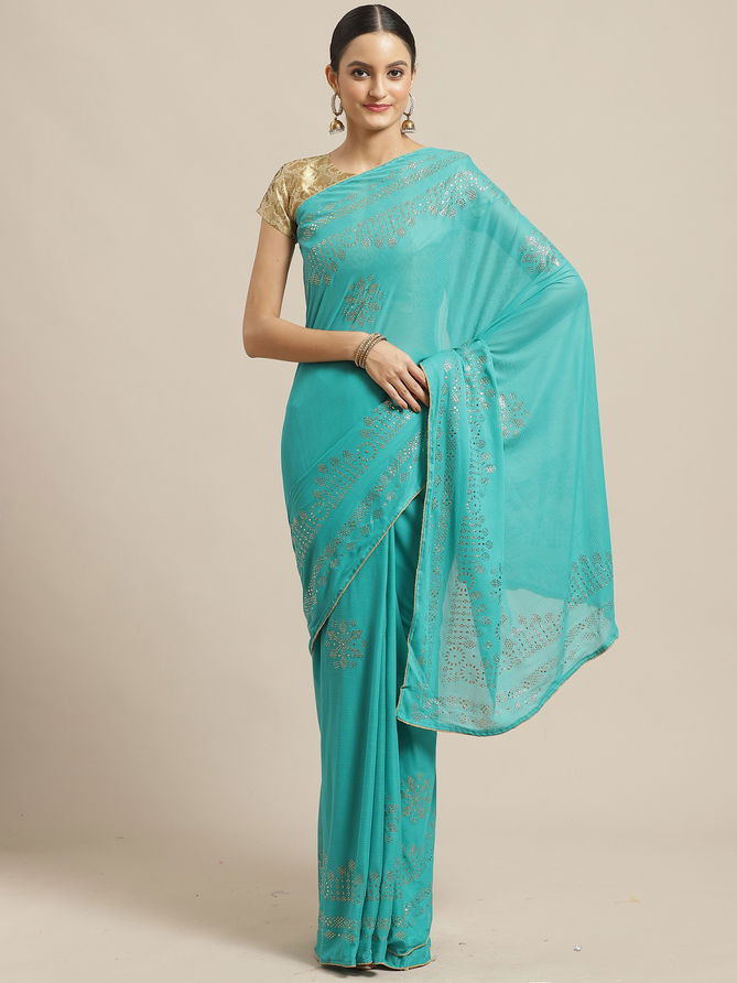 Latest Collection Of Designer Casual Wear Chiffon Saree 