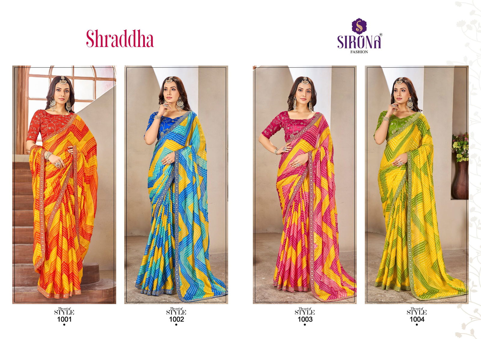 Shraddha By Sirona Silk Moss Chiffon Surat Sarees Wholesale Market