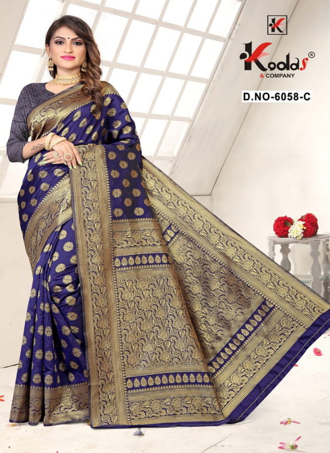 skoda-6058 latest Fancy Designer  Festive Wear Pure Silk Saree Collection