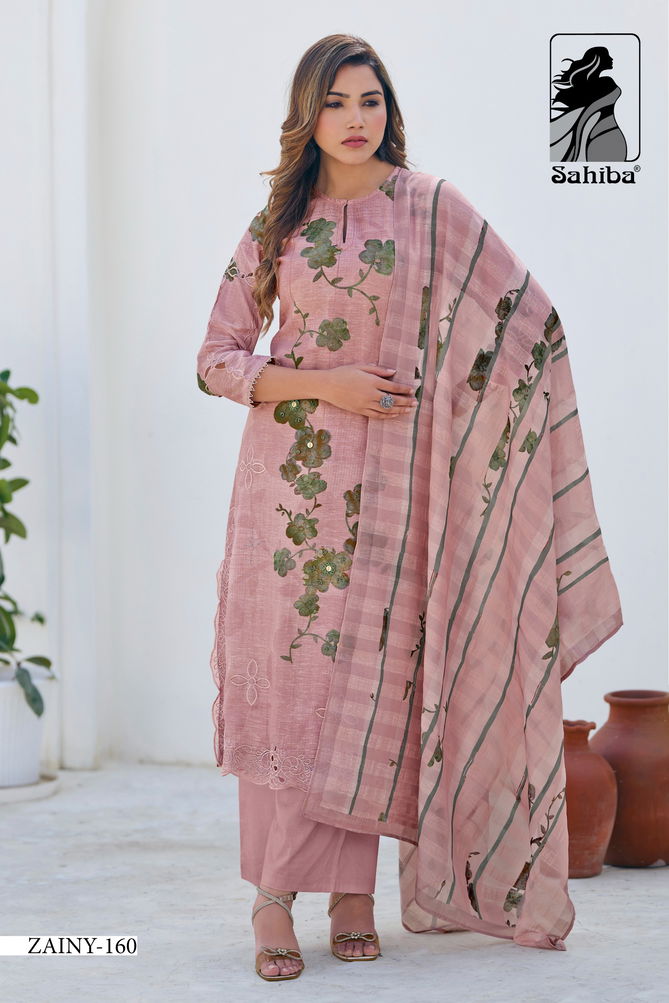 Zainy By Sahiba Linen Digital Printed Dress Material Wholesalers In Delhi