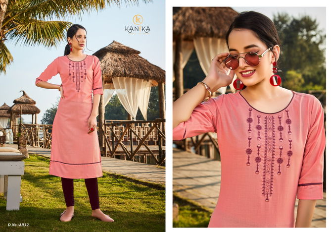 Kanika Anuroop Vol 4 Latest Designer Casual Wear Embroidery Work Ruby Silk Kurti Collection