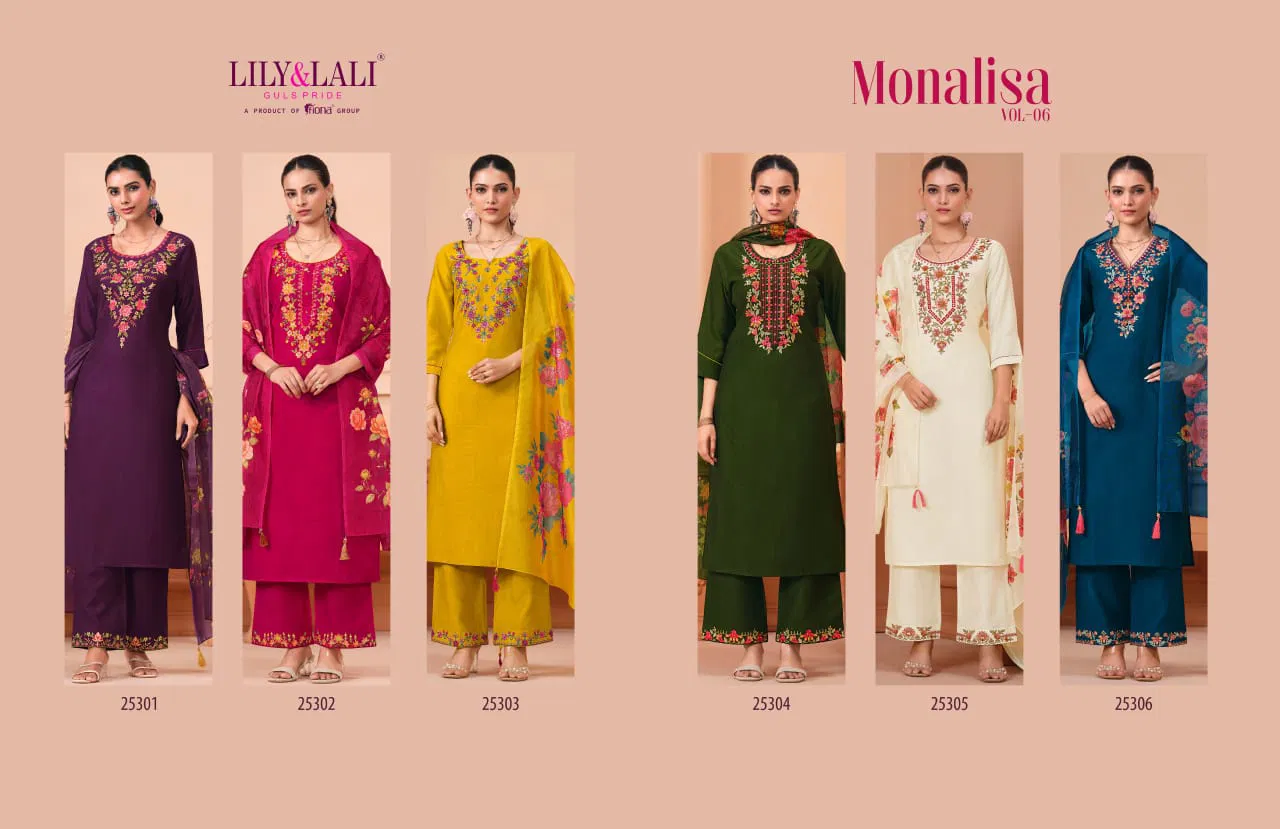 Monalisa Vol 6 By Lily And Lali Viscose Kurti With Bottom Dupatta Wholesale In India