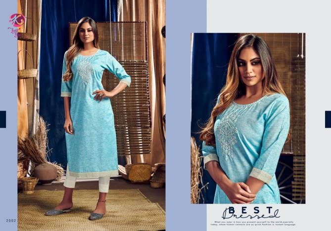 KURTI TIMES  POETRY Latest Fancy Casual Wear Designer Cotton Embroidery Work Kurtis Collection