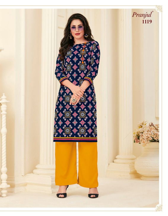 Pranjul Pari Vol 1 Latest Pure Cotton Classy Printed Kurti Collection 