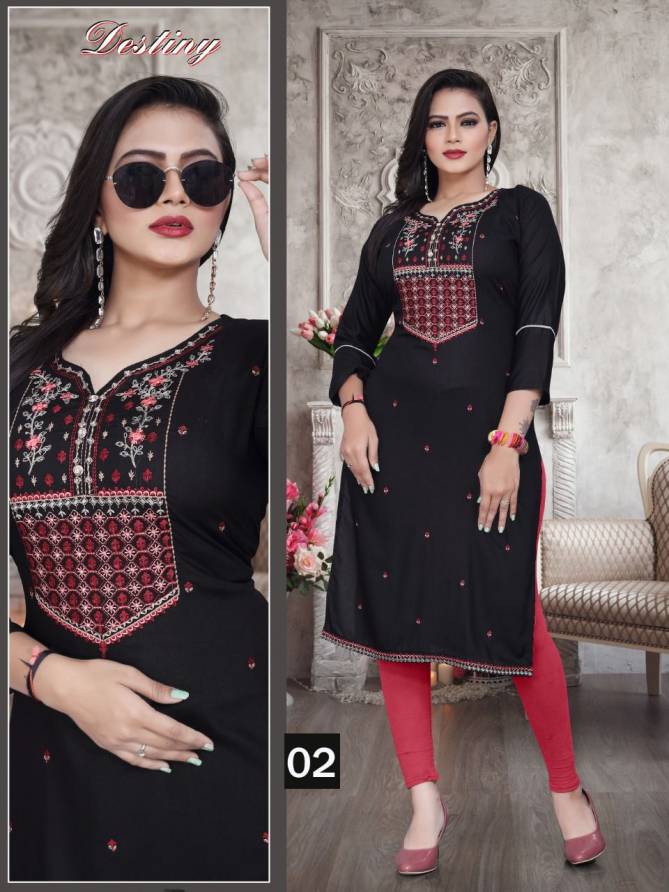 Beauty Queen Destiny 3 Latest Fancy party Wear Printed Kurti Collection