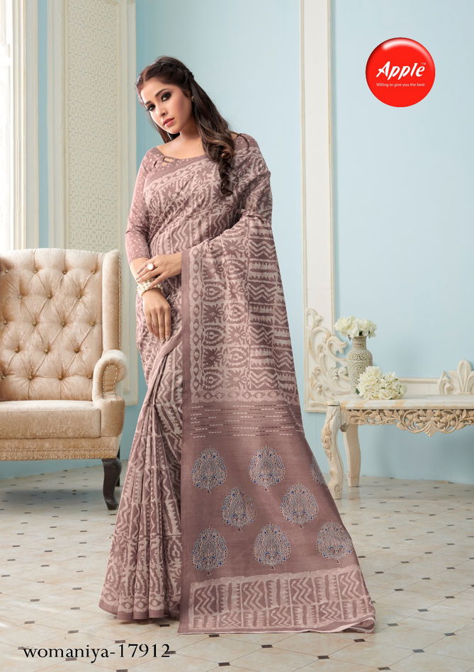 Apple Womaniya Latest Bhagalpuri Silk Casual Wear Decent Look Saree Collection
