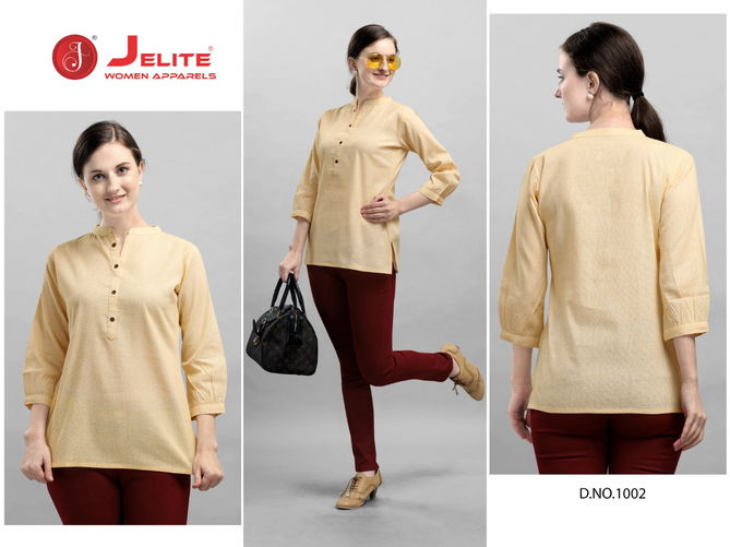 Jelite Carnation 2 Stylish Western Regular Wear Heavy Cotton crepe Ladies Top Collection
