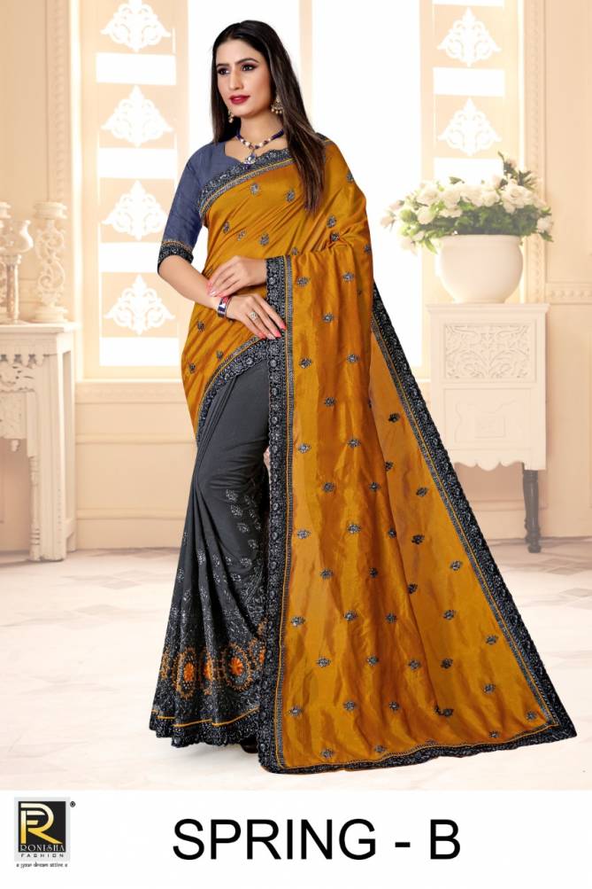 Ronisha Spring Art Silk Fancy Festive Wear Designer Saree Collection