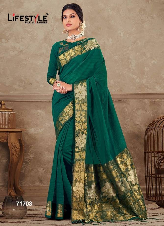 LIFE STYLE LASHKARA  VOL-1 Latest Fancy Designer Festive Wear Heavy Chanderi Gala Silk Rich Pallu Saree Collection