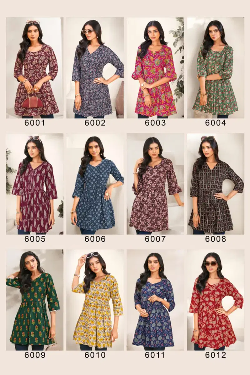 Zara Vol 6 By Laado Cotton Printed Ladies Top Wholesale In India