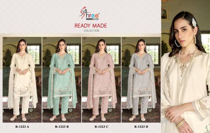 K 1223 By Shree Fab Pure Siffon Embroidery Pakistani Suits Wholesalers In Delhi