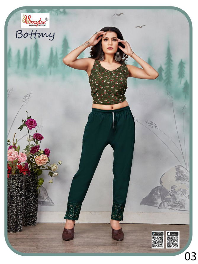 Smylee Bottmy Heavy Latest Fancy Designer Starchable Slub Pant Collection